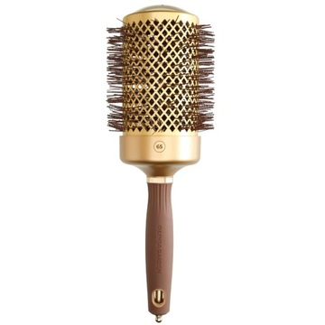 SZCZOTKA OLIVIA GARDEN EXPERT BLOWOUT SHINE WAVY BRISTLES GOLD&BROWN 65 MM