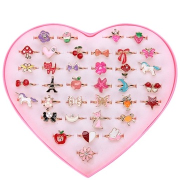 Kids Diamond Rings Girls Korean Version 36 Pcs