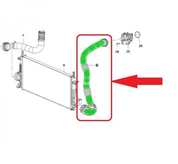 ТРУБКА ИНТЕРКУЛЕРА OPEL INSIGNIA 2.0 CDTi 13419442