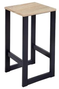 Taboret 58cm Loft CZARNY Krzesło Taborety KOLORY