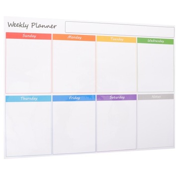 Tablica harmonogramu tygodniowego Biały Planner Organizator