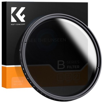 Filtr szary regulowany K&F Concept Basic Fader NDX ND2 - ND400 - 77 mm