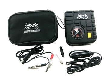 SPRĘŻARKA KOMPRESOR POMPKA LATARKA 12V MOTO ATV podróżne etui + końcówki