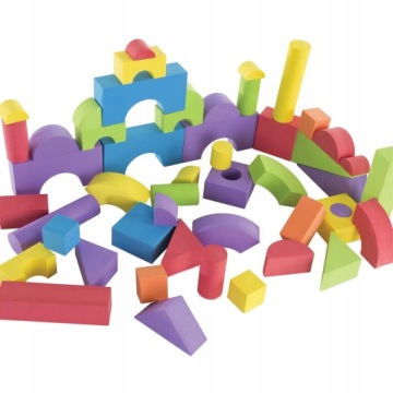ПЕНОБЛОКИ 50 ШТУК МЯГКИЕ БОЛЬШОЙ НАБОР ПЕНОБЛОКОВ ДЛЯ ДЕТЕЙ