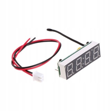 Cyfrowy samochód LED zegar elektroniczny czas temp