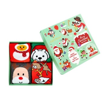 ДЕТСКИЕ РОЖДЕСТВЕНСКИЕ НОСКИ В ПОДАРОК, 4 ПАРЫ