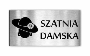 TABLICZKA na drzwi SZATNIA toaleta WC 20x10 cm