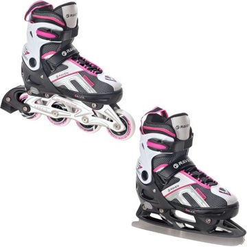 Rolki Łyżwy 2w1 RAVEN Pulse Black/Pink 40-43