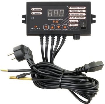 ZESTAW - STEROWNIK U-22 DO KOTŁA PIECA + Wentylator 80 W dmuchawa NWS-100