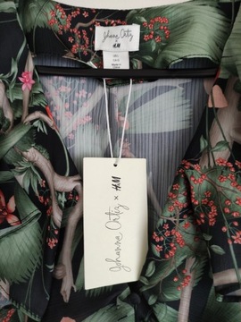 H&M JOHANNA ORTIZ elegancka sukienka kwiaty
