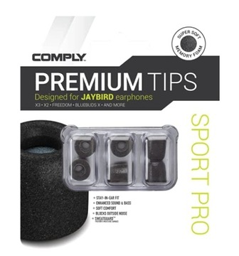 Pianki Comply Sport Pro Jaybird rozmiar M 3 pary