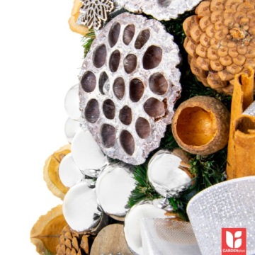 Искусственная елка украшенная 110 см ПРЕМИУМ серебро