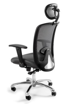 Fotel Ergonomiczny EXPANDER Szary Krzesło Biurkowy Obrotowy