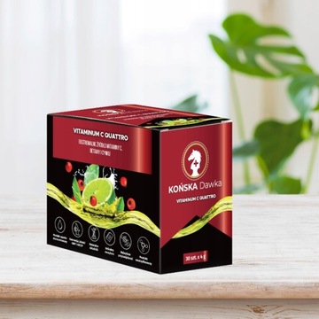 Доза для лошадей - ВИТАМИН C Quattro - 30 пакетиков BETAINE ZINC IMMUNITY