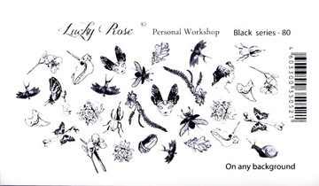 AKAR NAKLEJKI NA PAZNOKCIE LUCKY ROSE BLACK-80