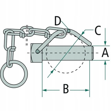 Шпилька трубчатая, оцинкованная, 12x48x44