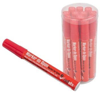 Marker Olejowy do Opon REDATS Czerwony 12 sztuk