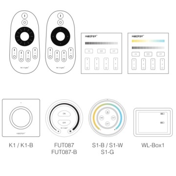 MILIGHT 2IN1 CONTROLLER FUT035s+ LED MONO или CCT TAPE
