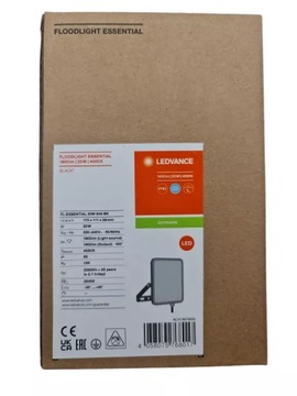 PROJEKTOR Z CZUJNIKIEM RUCHU FLOODLIGHT ESSENTIAL 20W 4000K IP65 1800LM CZ