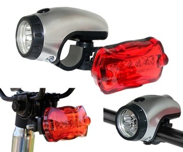 OŚWIETLENIE ROWEROWE LAMPKI roweru 5+5LED