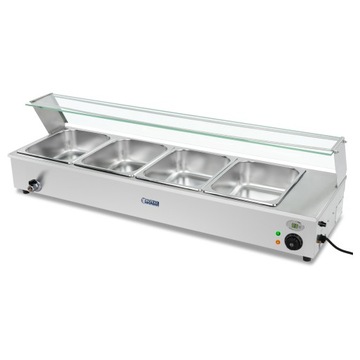 Bemar podgrzewacz elektryczny z kranem i osłoną 1800 W 4x GN 1/2 gł. 100 mm