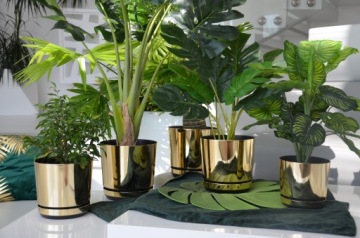 Цветочный горшок 16 красный, блестящая крышка