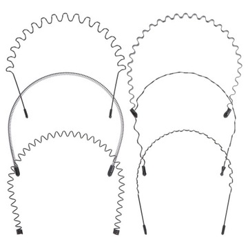 6 мужских противоскользящих металлических лент для волос