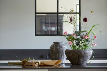 ВАЗА, ЦВЕТОЧНЫЙ ГОРШОК, КОРИЧНЕВЫЙ, ДЕРЕВЕНСКИЙ КУВШИН, 40см, БЕЖЕВЫЙ