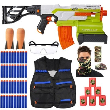 NERF AUTOMAT DEMOLISHER 2W1 MEGA ZESTAW DODATKI
