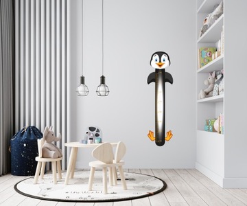 МЕРА ВЫСОТЫ, наклейка на стену ВЕСЕЛЫЙ ПИНГВИН