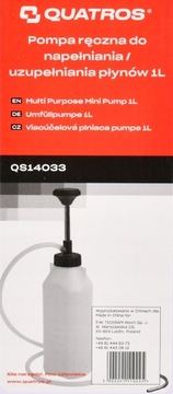 Ручной насос для залива жидкости в заправку 1л.