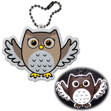 ZAWIESZKA ODBLASKOWA SOWA SÓWKA brelok odblaskowy ODBLASK DLA DZIECI