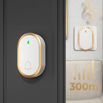 БЕСПРОВОДНОЙ, ВОДОНЕПРОНИЦАЕМЫЙ ДВЕРНОЙ ЗВОНОК