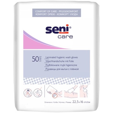 SENI CARE PODFOLIOWANE MYJKI HIGIENICZNE 50szt.