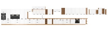 Кухонная мебель LUNA WHITE OAK ARTISAN 150 см