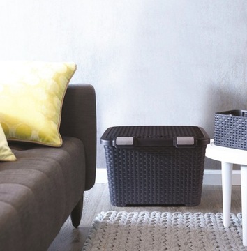 Коробка-контейнер из ротанга с крышкой 43 л Curver