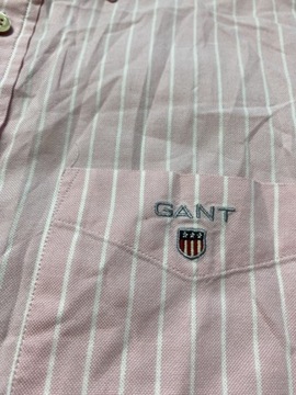 GANT Sunset Oxford oryginalna bawełniana różowa KOSZULA w paski rozmiar M