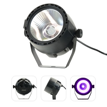 Reflektor ultrafiolet UV COB 15W DMX master/slave