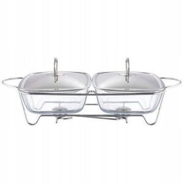 AMBITION NACZYNIE ŻAROODPORNE Z PODGRZEWACZEM SAULE 2 X 2,5 L