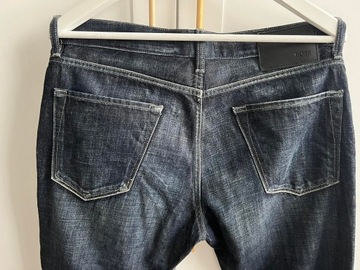 Spodnie jeansowe jeansy męskie HUGO BOSS niebieskie r. 34/32