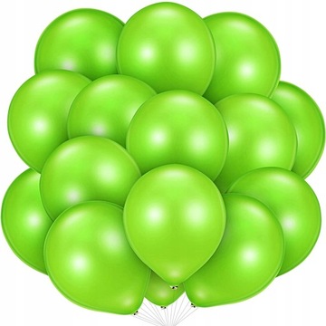 Balony pistacjowe j.zielone duże metaliczne 50szt