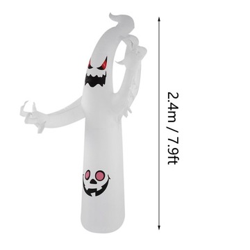 2,4 m Halloween nadmuchiwany biały duch z