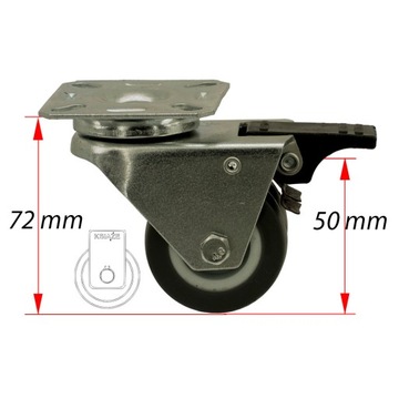 Тележка-полка Wheel fi 50 22PEL50 грузоподъемность 70 кг