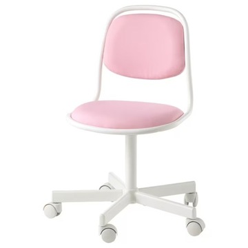 Krzesło biurkowe Ikea ORFJALL tapicerowane PINK
