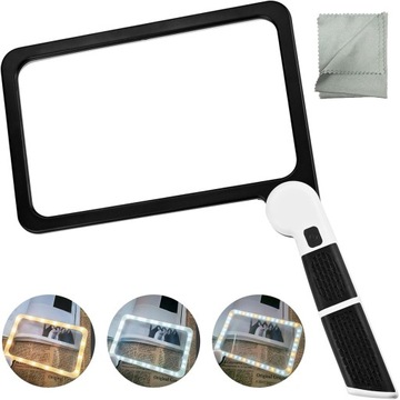 ЛУПА ДЛЯ ЧТЕНИЯ С ПОДСВЕТКОЙ 5-кратная ЛУПА С 48LED PRO ЛАМПАМИ