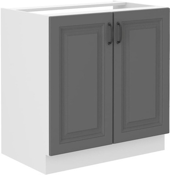 SZAFKA KUCHENNA STILO BIAŁY SZARY POD ZLEW 80 CM