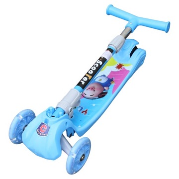 БАЛАНСИРУЮЩИЙ СКУТЕР ДЛЯ ДЕТЕЙ СВЕТОДИОДНЫЕ КОЛЕСА ТРЁХКОЛЕСНЫЙ СКЛАДНОЙ РАЙДЕР