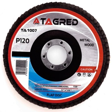 10x АБРАЗИВНЫЙ ДИСК ПЛАСТИНЧАТЫЙ КОЛЕСО 125 ММ P120