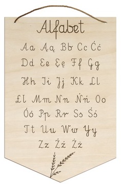 ALFABET DREWNIANY DEKORACJA LITERKI DZIECKO