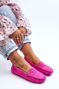 МОКАСИНЫ ЖЕНСКИЕ ЗАМШЕВЫЕ, РОЗОВЫЕ 38
